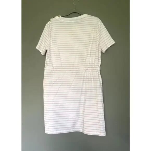 Draper James Tie Waist T-Shirt Dress in Light Pink Mariner Stripe  XL worn once. - Picture 3 of 4